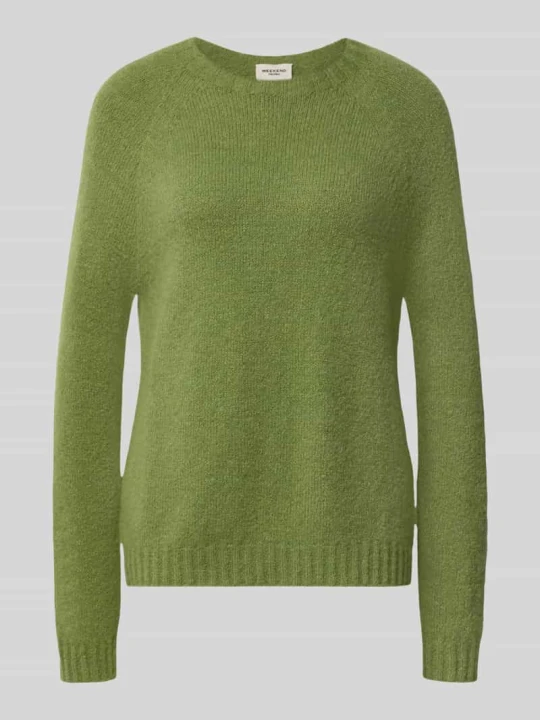 Zdjęcie produktu sweter z mieszanki wełny z alpaki o kroju regular fit model 'GHIACCI' Weekend Max Mara Zielony
