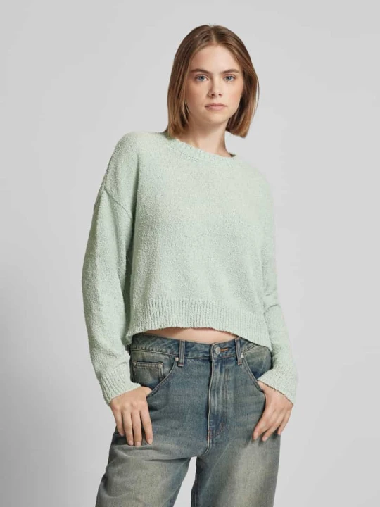 Zdjęcie produktu Sweter z obniżonymi ramionami model ‘TERESA’ Only Trzcinowy