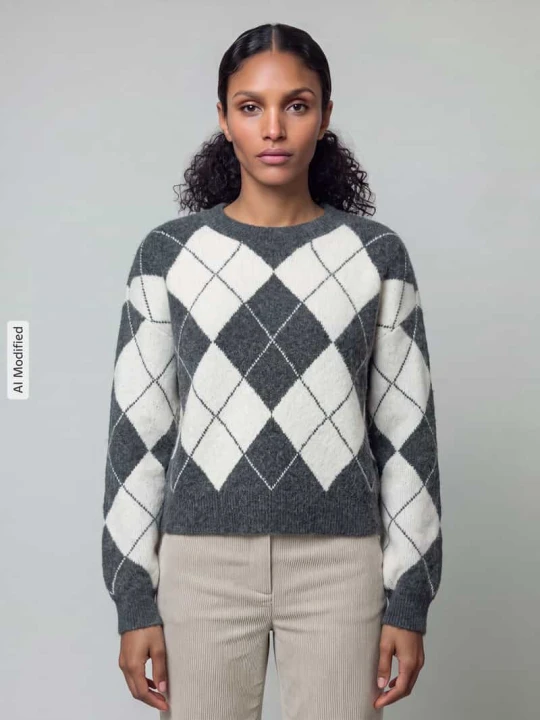 Zdjęcie produktu Sweter z okrągłym dekoltem Vero Moda Ciemnoszary melanż