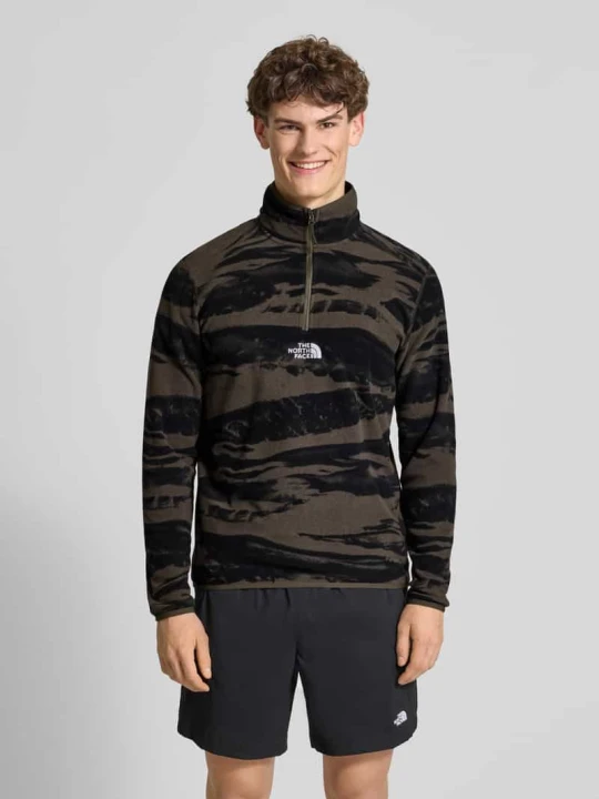 Zdjęcie produktu Sweter z polaru z kołnierzem zapinanym The North Face Oliwkowy