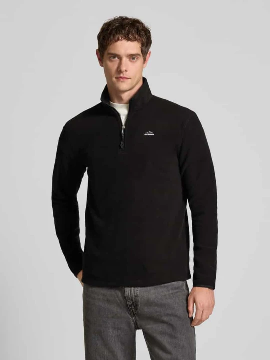 Zdjęcie produktu Sweter z polaru z wyhaftowanym logo i stójką Superdry Czarny