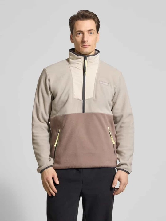 Zdjęcie produktu Bluza polarowa ze stójką i zamkiem błyskawicznym Columbia Jasnoszary melanż