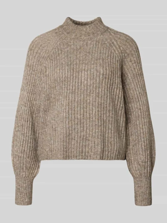 Zdjęcie produktu sweter o kroju regular fit z półgolfem model 'KALIBU' Only Piaskowy melanż