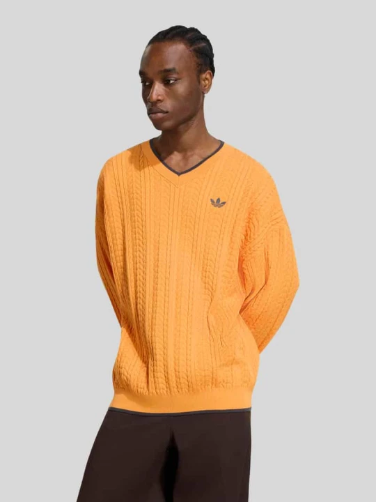 Zdjęcie produktu Sweter z wyhaftowanym logo adidas Originals Pomarańczowy