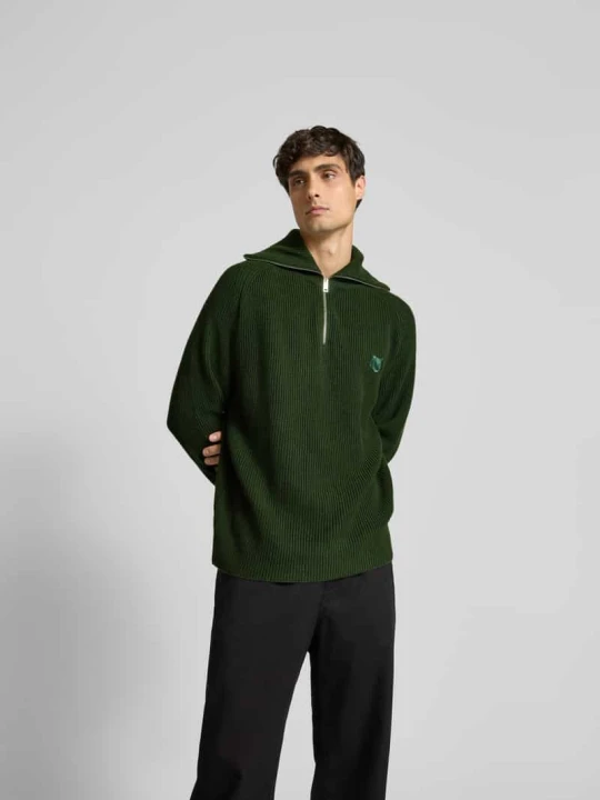 Zdjęcie produktu Sweter z wyhaftowanym logo Maison Kitsuné Khaki