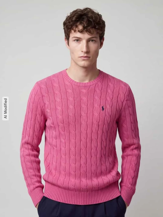 Zdjęcie produktu Sweter z wyhaftowanym logo Polo Ralph Lauren Mocnoróżowy