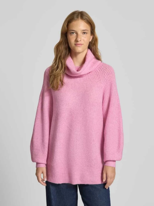 Zdjęcie produktu Sweter z golfem w kroju loose fit z dodatkiem wełny Model 'WHITNEY' Only Jasnofioletowy melanż