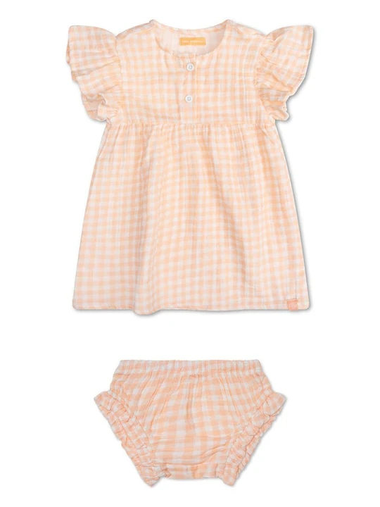 Zdjęcie produktu Swim Essentials 2-częściowy zestaw ''Sunset Grid'' w kolorze brzoskwiniowym rozmiar: 110/116