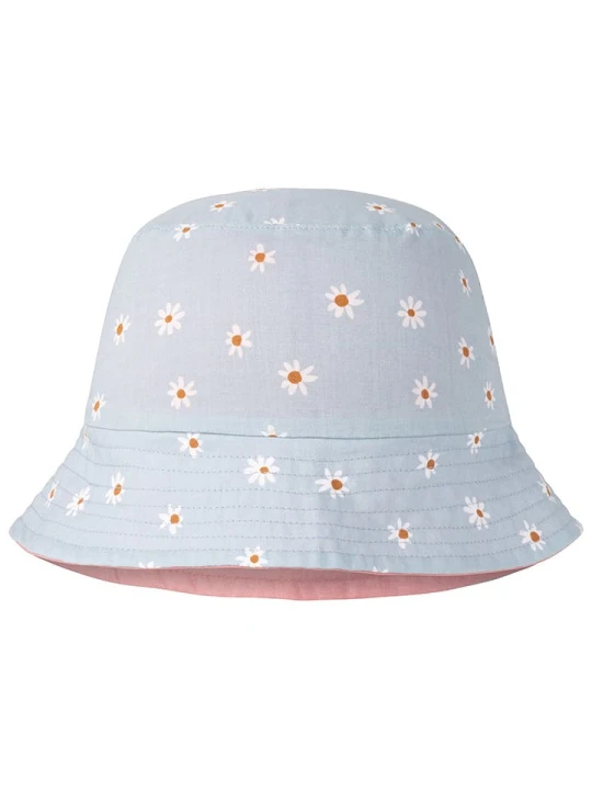 Zdjęcie produktu Swim Essentials Kapelusz dwustronny "Daisy Flowers" w kolorze jasnoróżowo-błękitnym rozmiar: 80-92