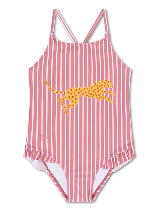 Zdjęcie produktu Swim Essentials Strój kąpielowy "Boldlines" w kolorze czerwonym rozmiar: 146/152