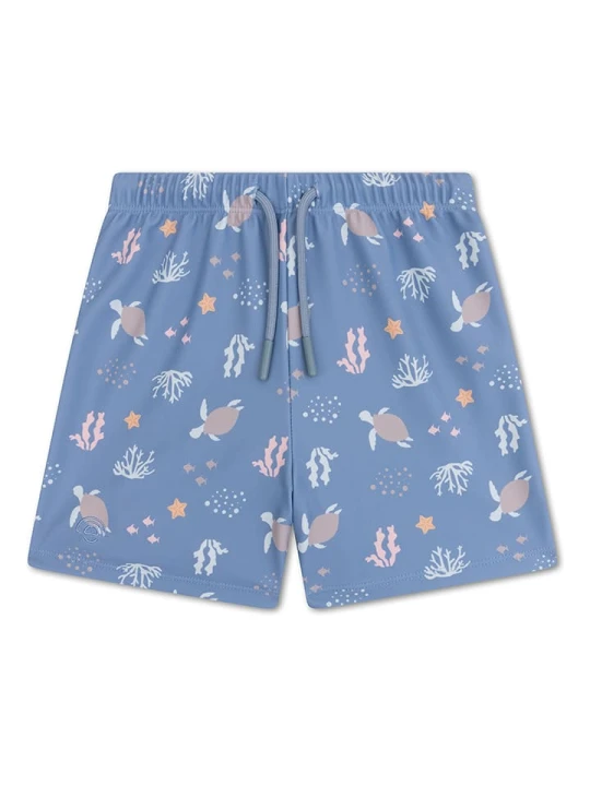 Zdjęcie produktu Swim Essentials Szorty kąpielowe "Coral Bliss" w kolorze niebieskim rozmiar: 98/104
