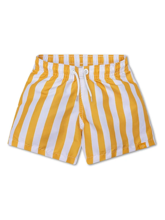 Zdjęcie produktu Swim Essentials Szorty kąpielowe "Flow" w kolorze żółto-białym rozmiar: 122/128