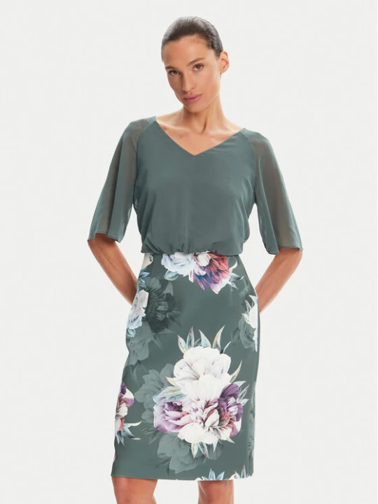 Zdjęcie produktu Swing Sukienka koktajlowa 5AE28900 Zielony Slim Fit