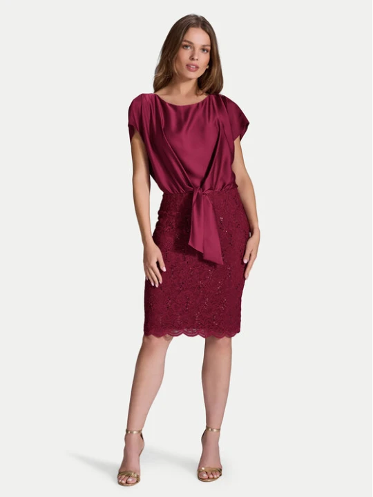 Zdjęcie produktu Swing Sukienka koktajlowa 5AI10900 Bordowy Regular Fit