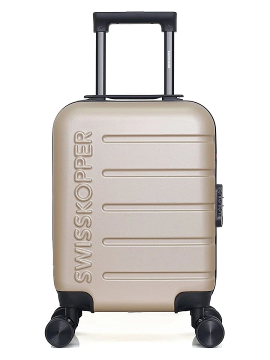Zdjęcie produktu SWISS KOPPER Walizka "Aigle" w kolorze beżowym - 32 x 42 x 20 cm rozmiar: onesize