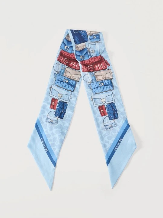 Zdjęcie produktu Szal Coach niebieski denim