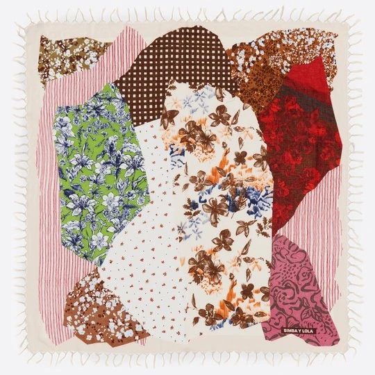 Zdjęcie produktu Szal collage prints BIMBA Y LOLA brązowy