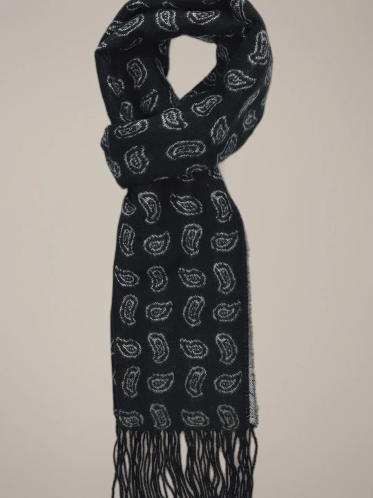 Zdjęcie produktu Szal Czarny Paisley Lancerto