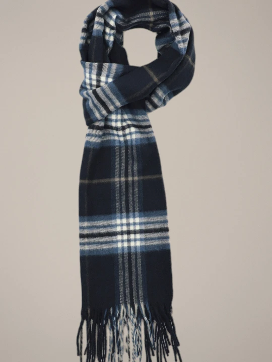 Zdjęcie produktu Szal Granatowy w Kratę Tartan Unisex Lancerto