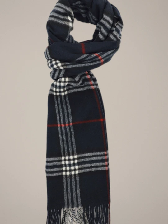 Zdjęcie produktu Szal Granatowy w Kratę Tartan Unisex Lancerto