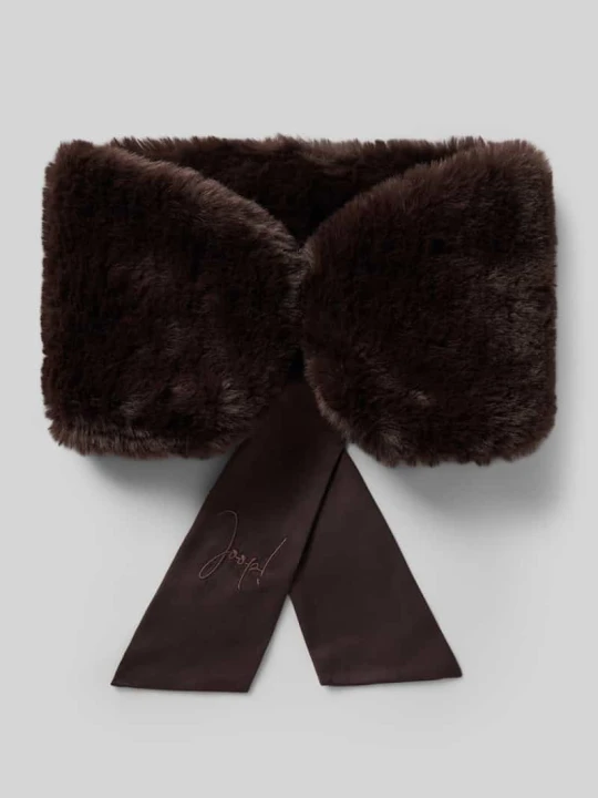 Zdjęcie produktu Szal / kołnierz z wyhaftowanym logo model 'Adora' JOOP! Czekoladowy