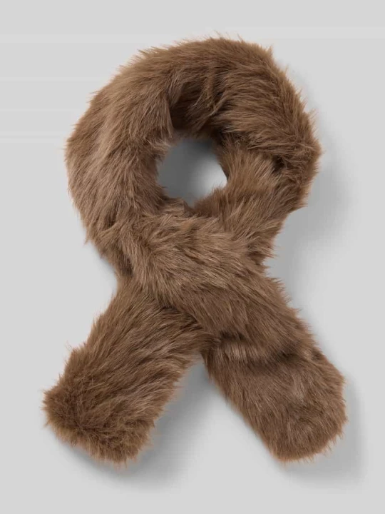 Zdjęcie produktu Szal o puszystym wyglądzie sztucznego futra model 'Awifey' Opus Camel