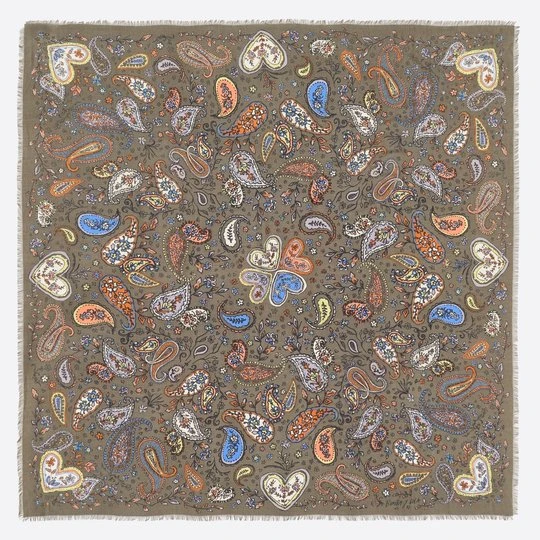 Zdjęcie produktu Szal paisley khaki BIMBA Y LOLA