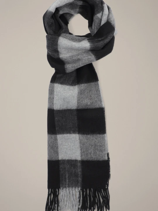 Zdjęcie produktu Szal Szaro-Czarny w Kratę Unisex Lancerto