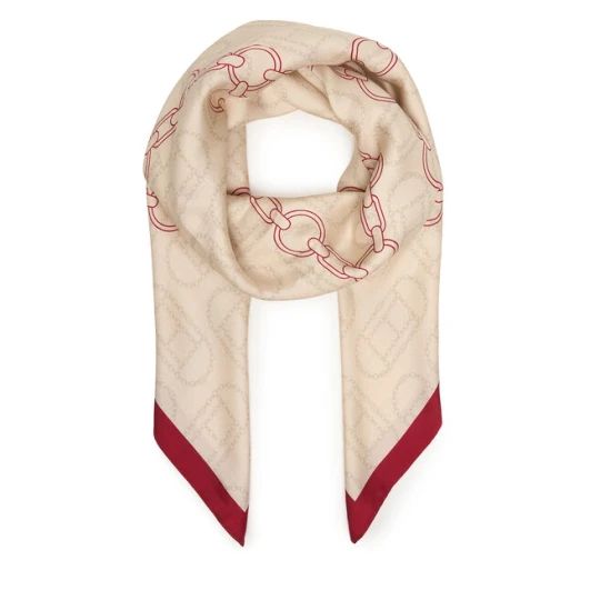 Zdjęcie produktu Szal Tommy Hilfiger Chain Silk Large Scarf AW0AW18277 Czerwony