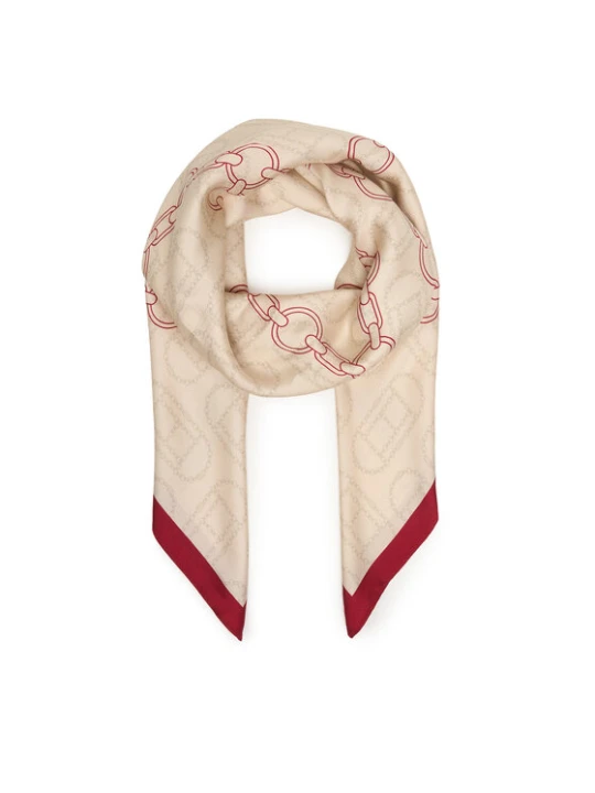 Zdjęcie produktu Szal Tommy Hilfiger Chain Silk Large Scarf AW0AW18277 Czerwony