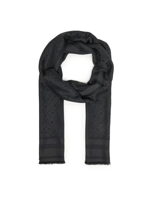 Zdjęcie produktu Szal Tommy Hilfiger Th Monogram Scarf AW0AW18273 Czarny