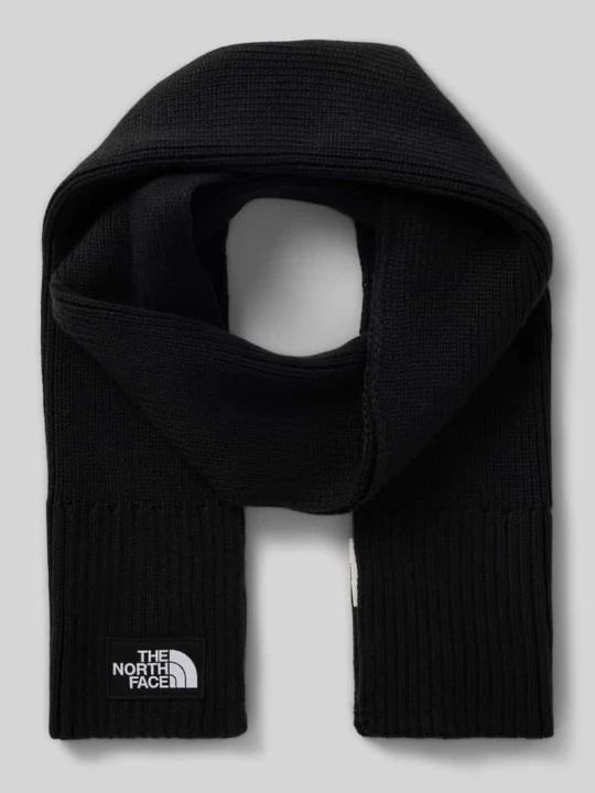 Zdjęcie produktu Szal w imitacji dzianiny z naszywką z logo The North Face Czarny