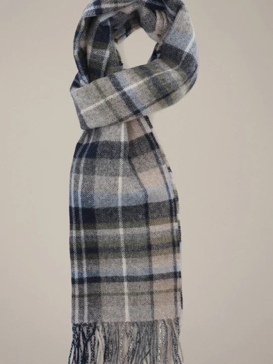 Zdjęcie produktu Szal Wełniany Mixkolor w Kratę Unisex Lancerto Granat