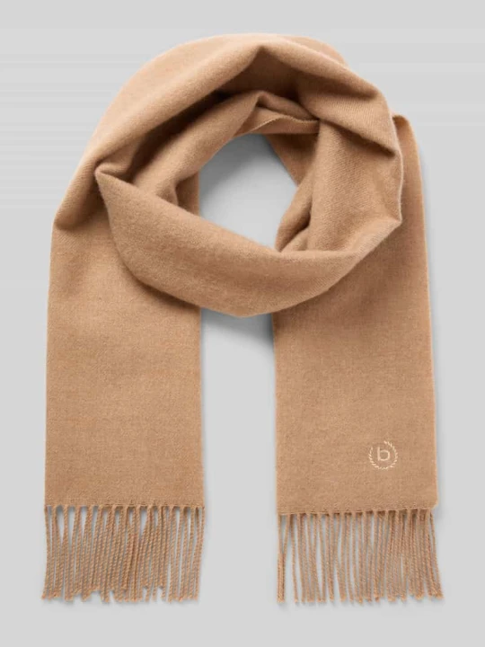 Zdjęcie produktu Szal wełniany z frędzlami Bugatti Camel