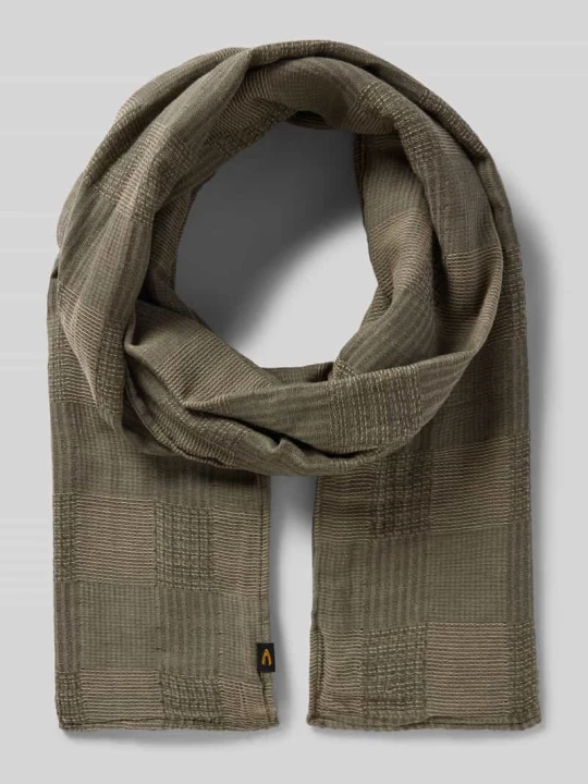 Zdjęcie produktu Szal z czystej bawełny z detal z logo Camel Active Jasnobrązowy