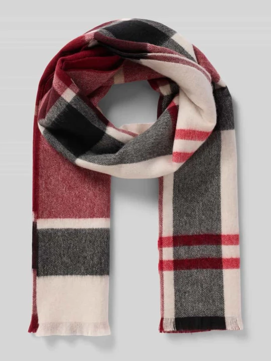 Zdjęcie produktu Szal z czystej wełny model 'Rosefield' Barbour Bordowy