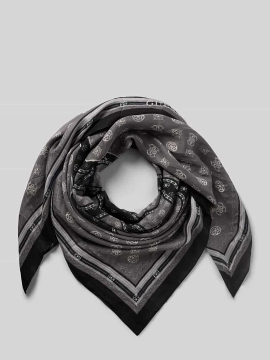 Zdjęcie produktu Szal z czystej wiskozy model 'Kefiah' Guess Czarny