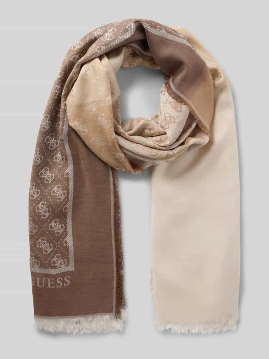 Zdjęcie produktu Szal z czystej wiskozy model 'Noelle' Guess Beżowy