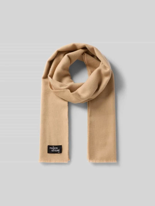 Zdjęcie produktu Szal z detalem z logo Maison Kitsuné Beżowy