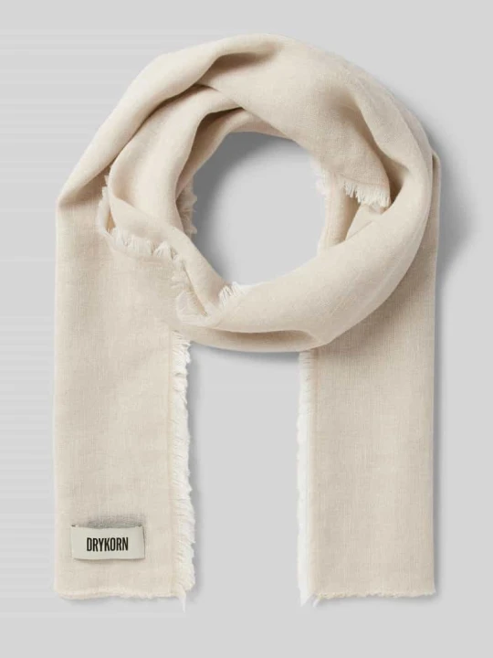 Zdjęcie produktu Szal z detalem z logo model ‘PLINA’ Drykorn Beżowy