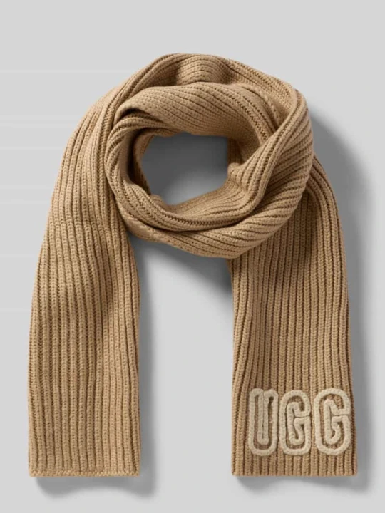 Zdjęcie produktu Szal z dodatkiem wełny UGG Kamienny