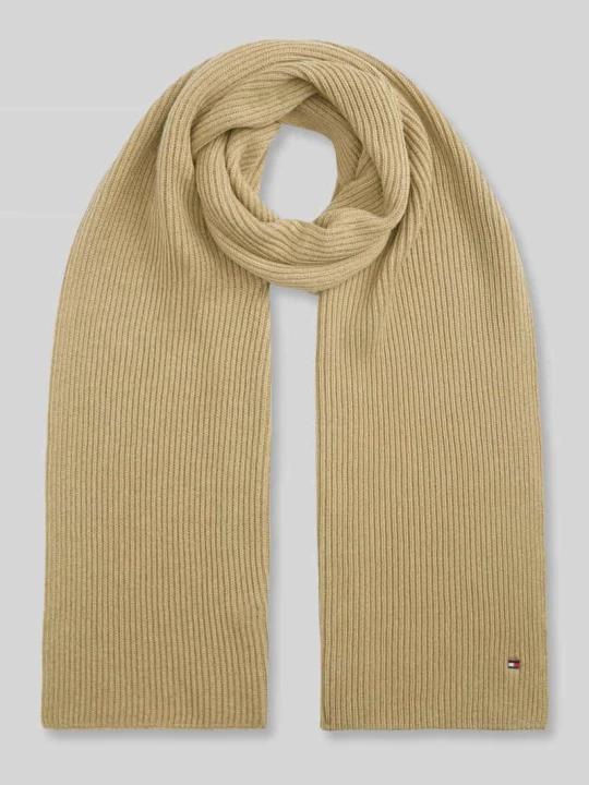 Zdjęcie produktu Szal z detalem z logo z kaszmiru Tommy Hilfiger Camel