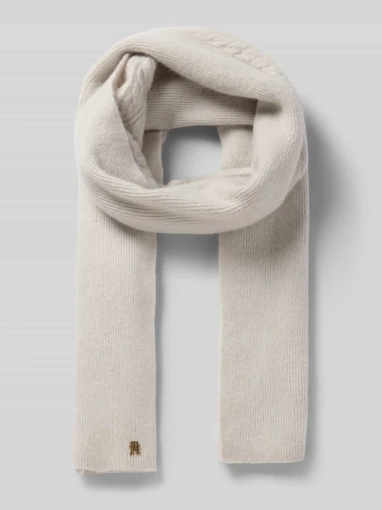 Zdjęcie produktu Szal z dodatkiem wełny Tommy Hilfiger Jasnoszary