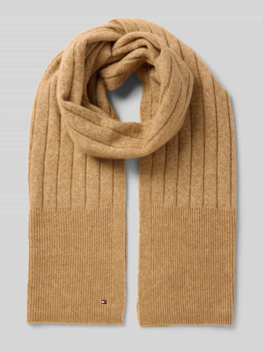 Zdjęcie produktu Szal z dodatkiem wełny Tommy Hilfiger Beżowy