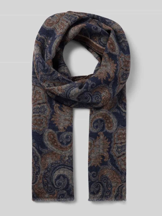 Zdjęcie produktu Szal z domieszką wełny i kaszmiru Ascot Srebrny