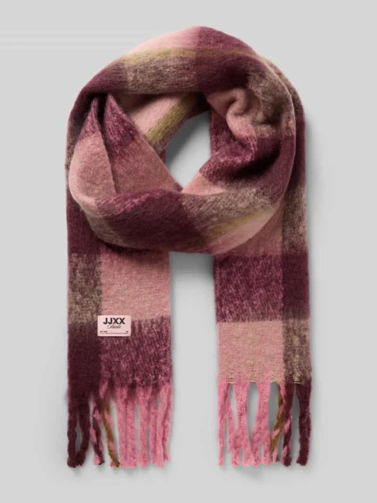 Zdjęcie produktu Szal z frędzlami model 'LESLIE' JJXX pomarańczowy
