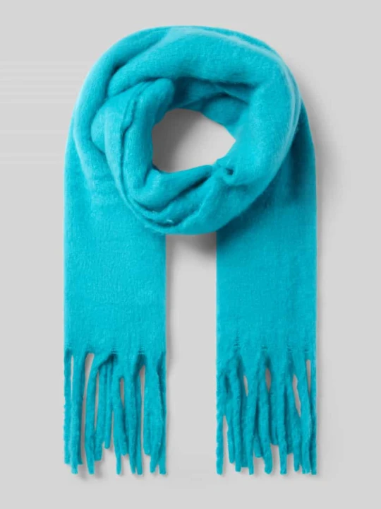 Zdjęcie produktu Szal z frędzlami w jednokolorowym designie Kurt Beines Królewski niebieski