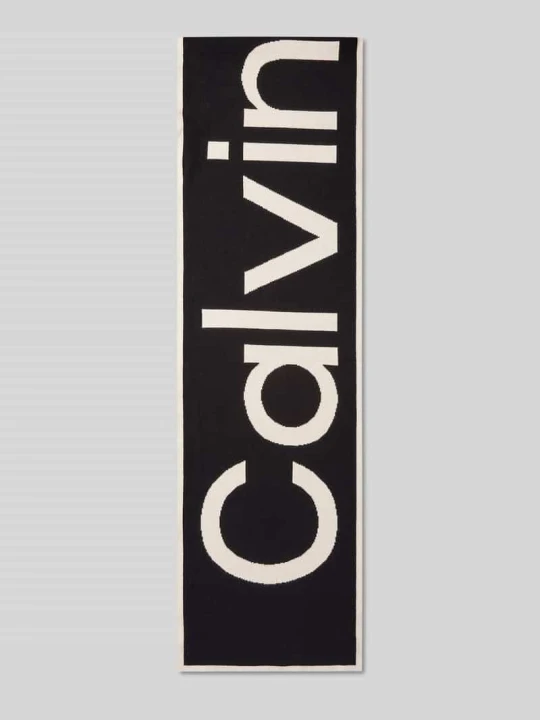 Zdjęcie produktu Szal z mieszanka bawełny Calvin Klein Czarny