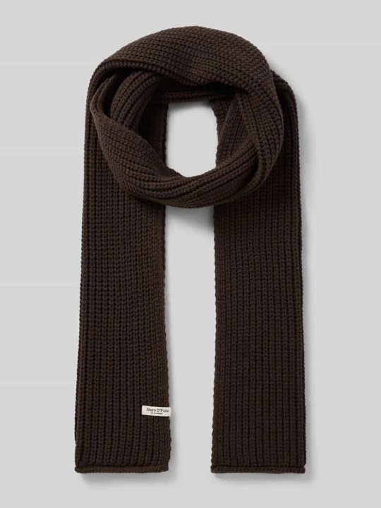 Zdjęcie produktu Szal z mieszanka bawełny Marc O'Polo Ciemnobrązowy