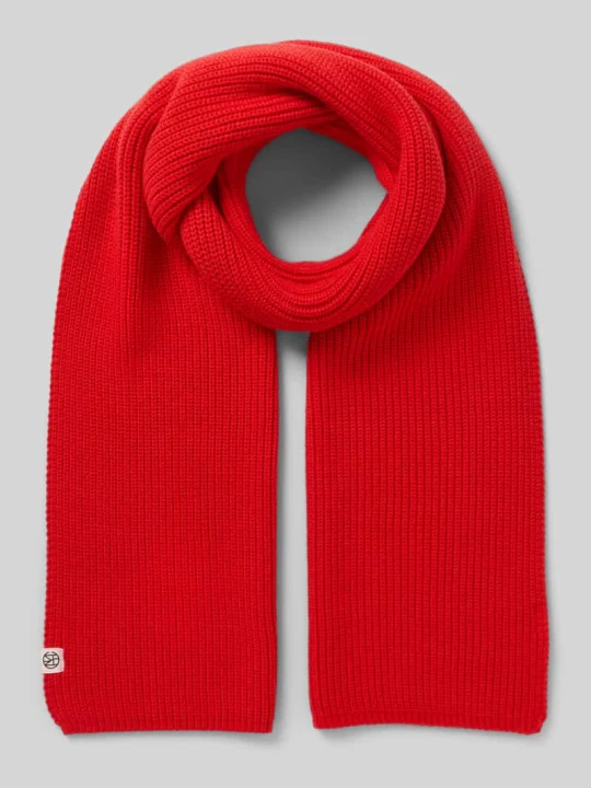 Zdjęcie produktu Szal z mieszanka wiskozy model 'Galine Rachelle Icon' MSCH Copenhagen Czerwony